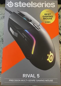 SteelSeries Rival 5 Optical Gaming Mouse - Matte Black - Picture 1 of 3
