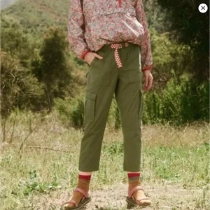 The Great + Eddie Bauer Green Clover The Canvas Hiking Pants Crop Cargo Size 12 - Picture 1 of 15