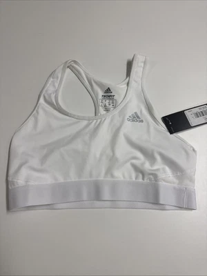adidas Sports Bra White Climalite Techfit Size Medium - Image 1 of 4