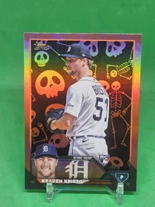 2023 Topps Update Braden Bristo Rookie RC Skeleton Holiday Parallel #9/50 - Picture 1 of 1