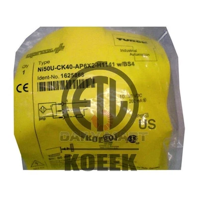 New In Box TURCK NI50U-CK40-AP6X2-H1141 NI50UCK40AP6X2H1141 Rectangular Sensor - Image 1 of 3