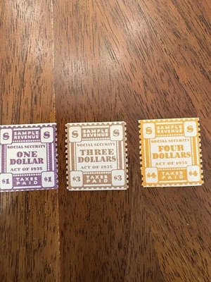 $1-4 Social Security Revenue Essay Coils Mint NH - Image 1 of 4