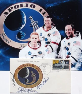 Apollo 14 Mission Crew Signed Cover Shepard, Roosa & Mitchell Authenticated - Picture 1 of 16