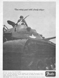 1960's Fender Guitar "You Won't Part With Yours Either" TANK Promo Reprint Ad - Picture 1 of 1