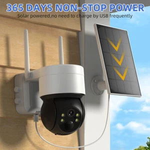 Solar Security Camera Battery Powered Outdoor Wireless WiFi Camaras de seguridad - Picture 1 of 20