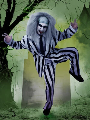 ILOVEFANCYDRESS COSTUME DA UOMO MAD MAN HALLOWEEN CRAZY GHOST COSTUME ADULTO HALLOWEEN S-XXL