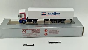 Herpa 1:87 DAF Pritschen- Sattelzug HAUGSTED Spedition unbespielt in OVP - (127) - Bild 1 von 9