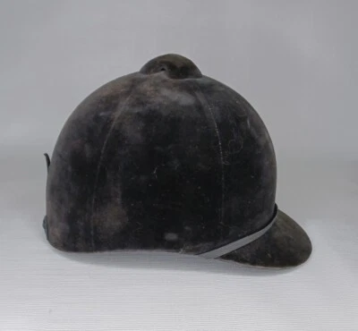 Шлем для верховой езды конный черный бархат - Изображение 1 из 4