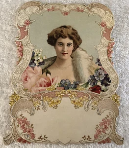 Vintage Victorian Design Valentine Day Card 9 1/4" Tall 7" Long - Picture 1 of 2