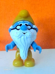 Rare Grandpa Smurf Mega Bloks Figurine 1.5" Peyo 2012 - Picture 1 of 12