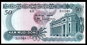 South Vietnam Viet Nam 50 Dong, ND(1969), P-25, Bank Note - Picture 1 of 2