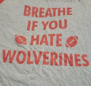 Gildan Raglan T shirt 3/4 Sleeve Breathe If you hate Wolverines OSU XL - Picture 1 of 6
