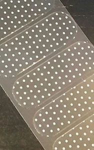 Jamberry BLANCO MINI POLKA 1/2 Hoja, Sobre Transparente  - Imagen 1 de 3