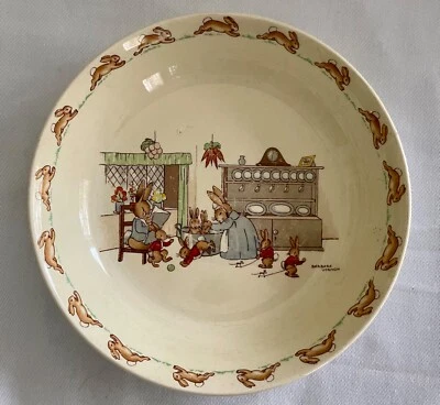 VTG 1940s Royal Doulton Bunnykins "Bath Night" Signed Barbara Vernon Bowl - Image 1 of 4
