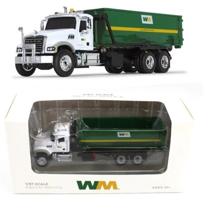 2023 First Gear 1:87 HO *WASTE MANAGEMENT* Mack Granite MP Roll-Off Container - Image 1 of 4