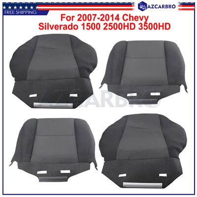 Cubierta de asiento de tela superior inferior 4X para GMC Yukon Chevrolet Tahoe Avalanche 2007-2014 Foto 1 de 4