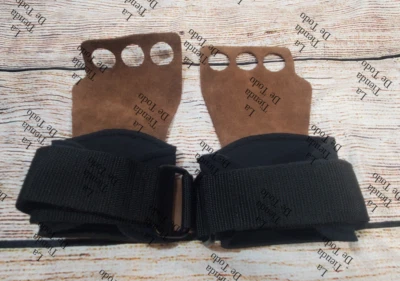 Juego o par de empuñaduras de cuero suave con orificios para dedos talla grande Foto 1 de 4