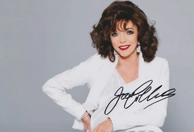 JOAN COLLINS Original Autogramm signiertes 20x30 Großfoto Top Portrait - Bild 1 von 2