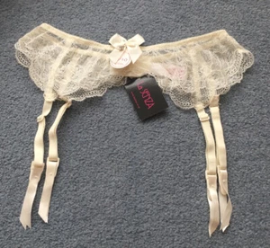 La Senza Ivory Lace Suspender Belt Size 8/10 New with Tags - Picture 1 of 10