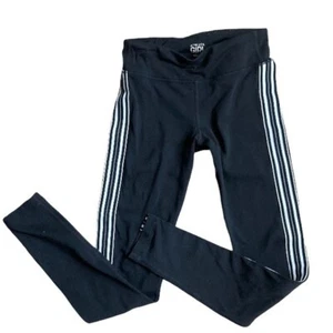 Athleta girl black leggings with white stripes size 8-10 - Picture 1 of 4