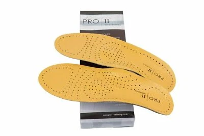 PRO 11 WELLBEING Leather Orthotic insole with Metatarsal raise Arch support