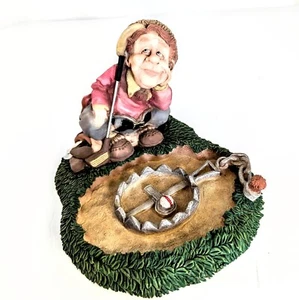 Vintage Frumps Golfing Bear Trap Figur D Harris D&D Studio USA Sammlerstück - Bild 1 von 7