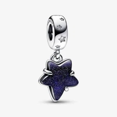 Charm Pandora Pendente Stella Blu Vetro di Murano 792368C01 Ciondolo Argento - Immagine 1 di 2