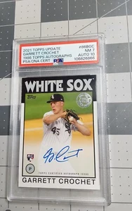2021 Topps Baseball #86BGC Garrett Crochet Auto PSA 7 10 - Picture 1 of 2