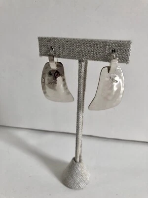 New Robert Lee Morris Sterling Silver Curved Paddle Drop Earrings - Image 1 of 3