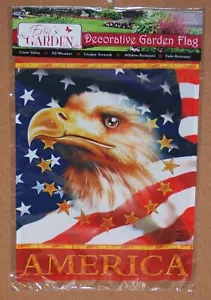 Dekorative Gartenflagge "Gott segne Amerika Adler" 18 Zoll x 12,5 Zoll - Bild 1 von 3