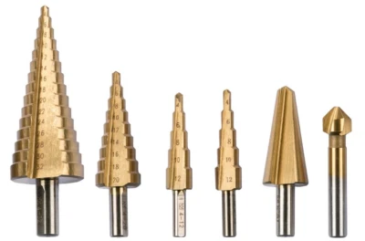 PARKSIDE HSS Stufenbohrer Kegelbohrer Kegelsenker mit Titanbeschichtung für Metall, Holz