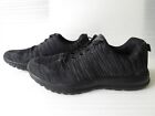 XL Mens Black & Grey Striped Lace Up Trainers Shoes UK Size 8 42 Lightweight