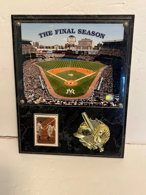 2008 Yankee Stadium Final Season Framed PLAQUE photo, Babe Ruth card, Medallion - Image 1 of 4