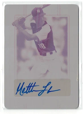 2018 Leaf Perfect Game PRINTING PLATE RC AUTO Matthew Lugo! Autograph One of 1/1 - Image 1 of 2
