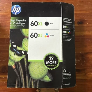 HP 60XL Black & Tri-Color Combo Pack D8J61BN - Neue Folienpackungen - Bild 1 von 2
