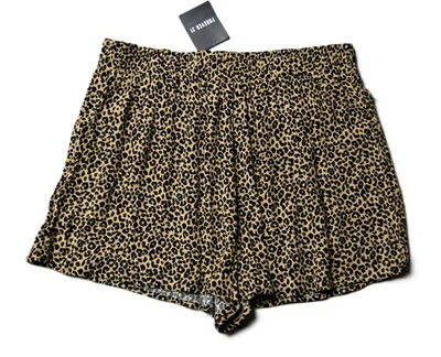 Pantalones Cortos FOREVER 21 Talla M Pequeño Estampado de Guepardo Rayón Nuevos con Etiquetas Foto 1 de 3