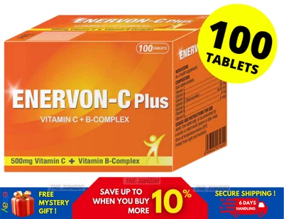ENERVON-C Vit C 500mg + Vit B-Complex Increase Energy Immunity (100's) - Image 1 of 4