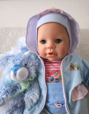 Zapf Puppe Chou Chou SET 15 aus 2000 Babypuppe 48 cm Spielpuppe mit Zubehör Doll - Bild 1 von 4