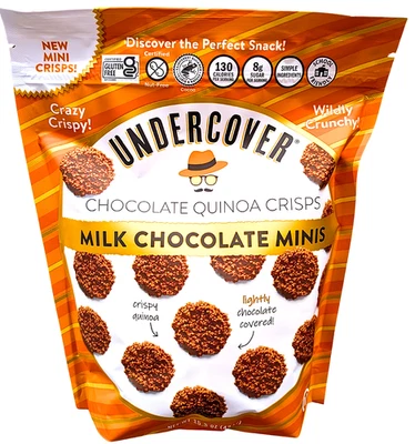 Undercover Milk Chocolate Quinoa Crisps 15.3 Ounce EXP 11/2026 - Image 1 of 4