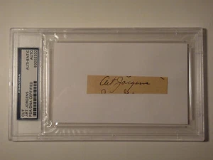 ART JORGENS PSA/DNA SIGNED INDEX CARD CERTIFIED AUTHENTIC AUTOGRAPH YANKEES - Picture 1 of 2