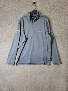 The North Face 1/4 Zip Pullover Sweatshirt Mens XL Mock Neck Blue EMBRROIDERED - Picture 1 of 12