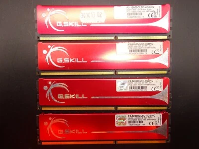 G.Skill 8GB (4x2GB) DDR3 F3-12800CL9D-4GBNQ PC3-12800 2Gx2 9-9-9-24 1.50V #RX34 - Bild 1 von 3