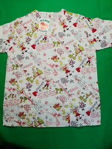 Brand New Olico Scrubs Top Women's Size Medium Friends and multicolor Towns - Bild 1 von 9