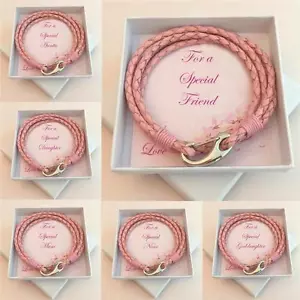 Rosa Leder Armband Geschenkpackung für Mutter, Sister, Tochter, Someone Spezial - Bild 1 von 16