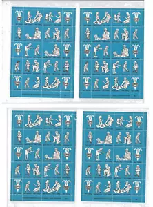 4 1973 Easter Seals Special Panes of 20 National Society Crippled Children #8043 - Picture 1 of 5