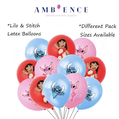 AMBIENCE Lilo Stitch Balloons Birthday Party Balloon Decorations Children Packs Disney