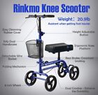 RINKMO Knee Scooter 9151 Steerable Knee Walker Economical Knee Scooter BLUE