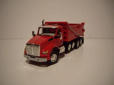 DCP FIRST GEAR 1/64 RED KENWORTH T880 QUAD-AXLE ROGUE DUMP TRUCK - Image 1 of 4