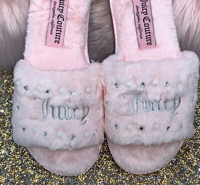JUICY COUTURE JC-GYANNA 2 SLIPPERS SANDALS BLUSH SIZE XL (9.5-10.5) NWT - Image 1 of 4