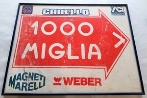 Letrero Carello Imanes Marelli Weber de colección 1930 1000 millas enmarcado 24 - Imagen 1 de 9